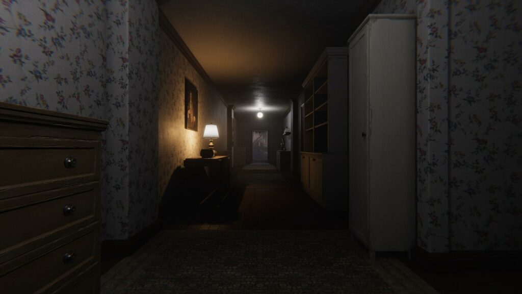 Unmournedの薄暗い家の中のキービジュアル