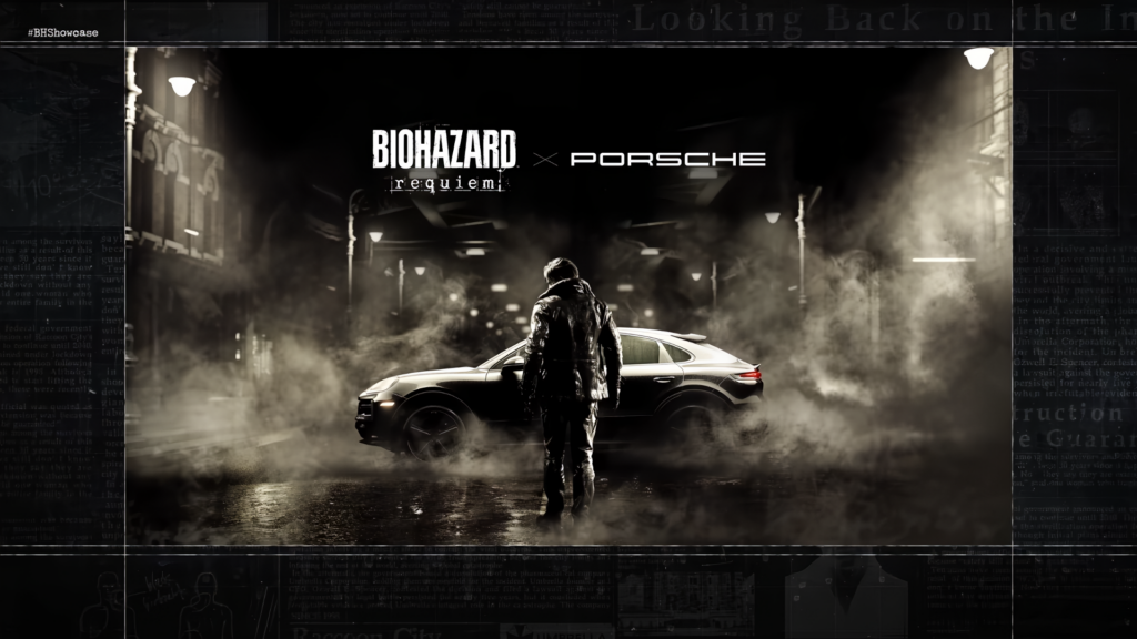 バイオとポルシェのコラボ車のキービジュアル